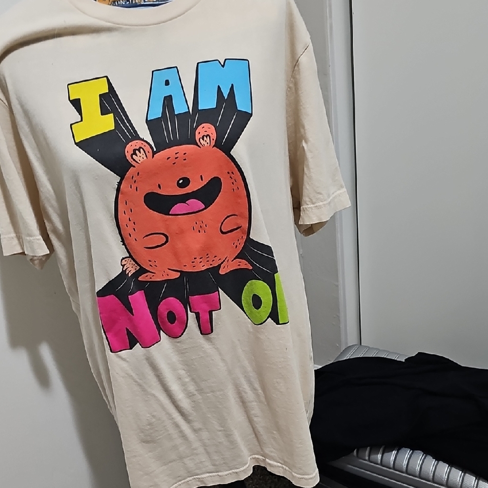 Cream Graphic Tee with Fun Print